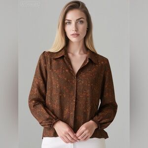 Vtg Inspired Long Sleeve Brown